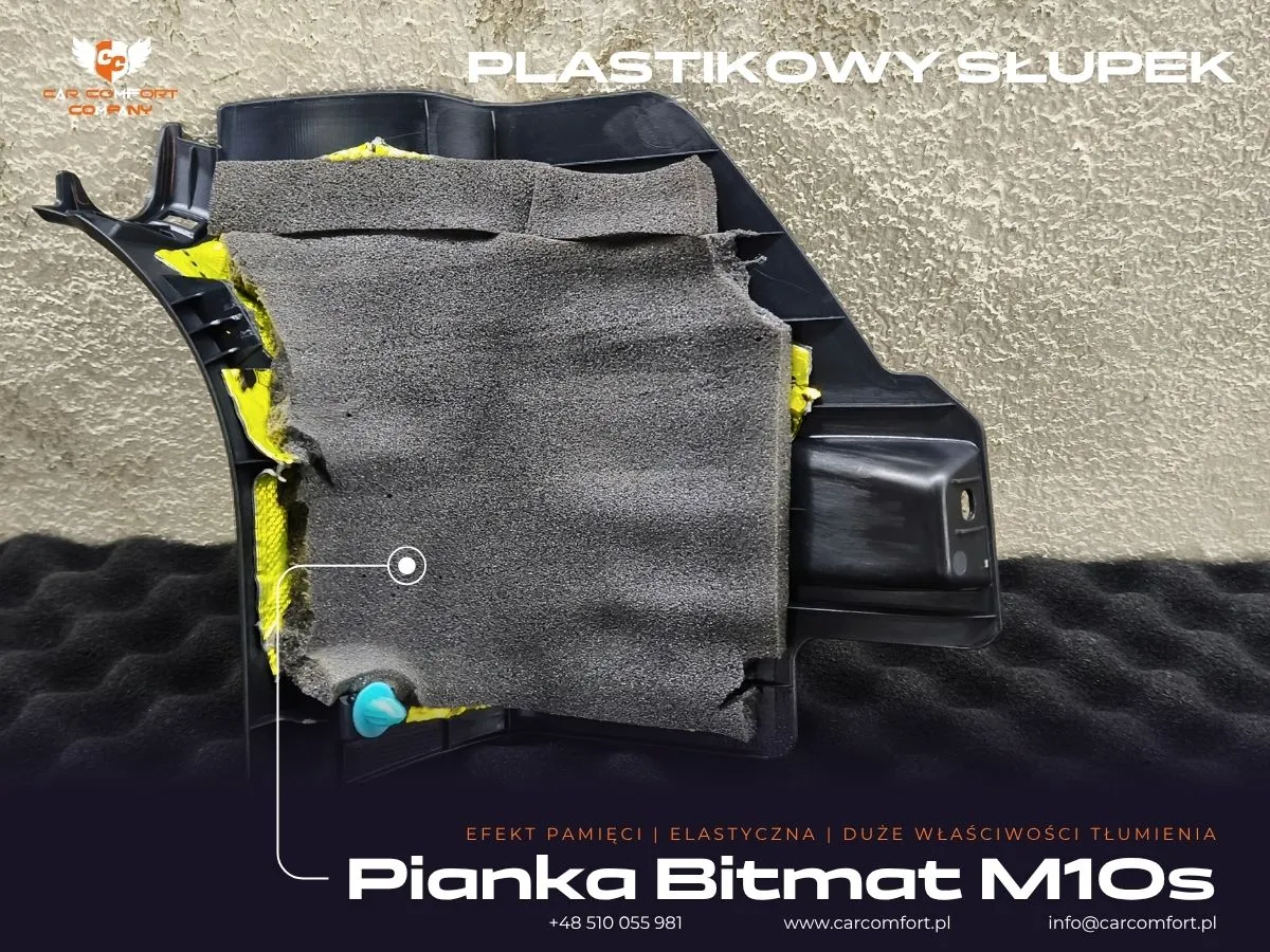 Pianka Bitmat M5s na plastikowym słupku Lexus ES300h.