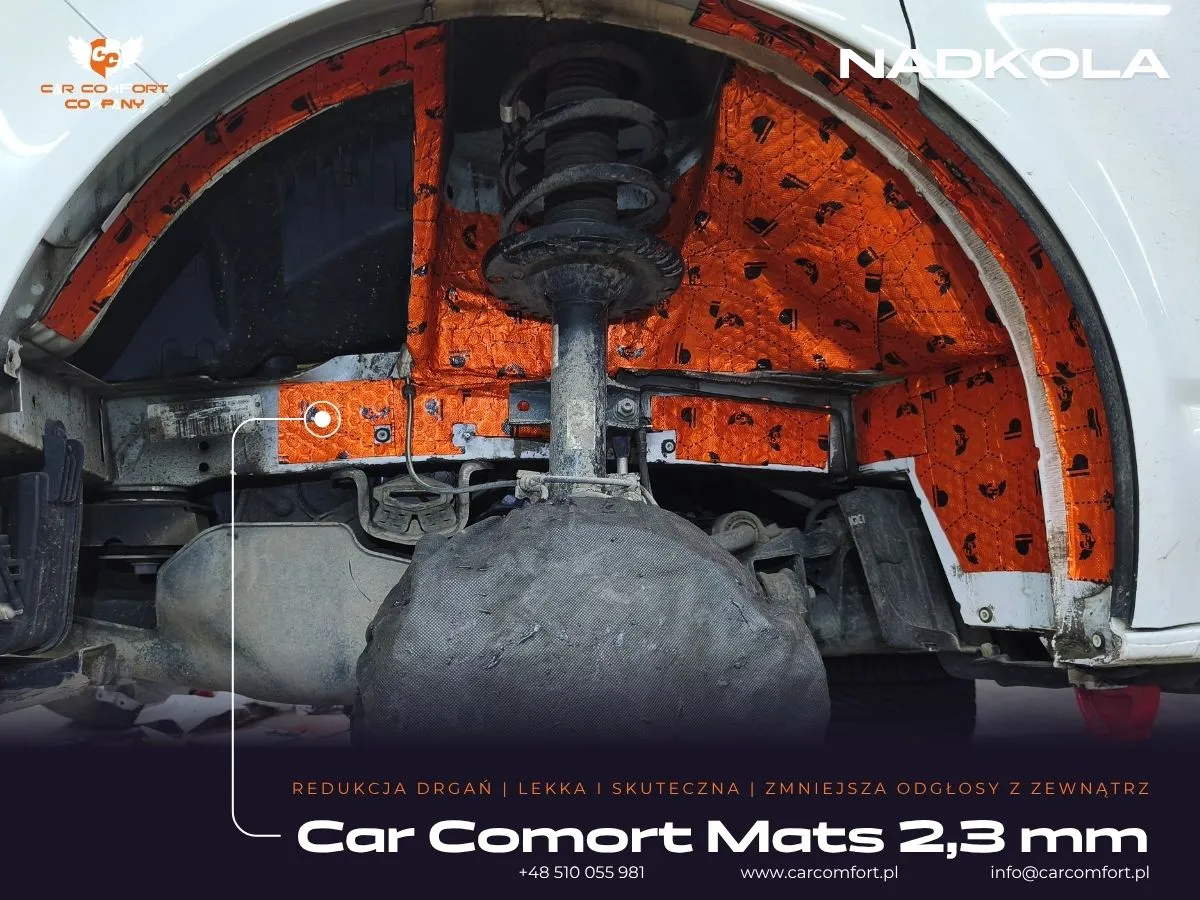 Mata butylowa Car Comfort Mats na metalowym nadkolu Volkswagen California Beach.