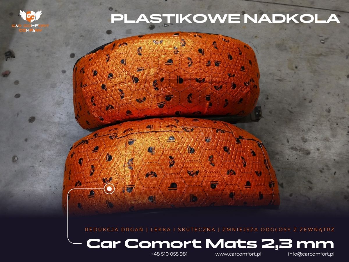 Mata Car Comfort Mats jako pierwsza warstwa na plastikowym nadkolu Volkswagen California Beach.