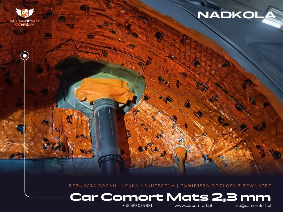 Mata Car Comfort Mats na metalowym nadkolu Toyota Camry.