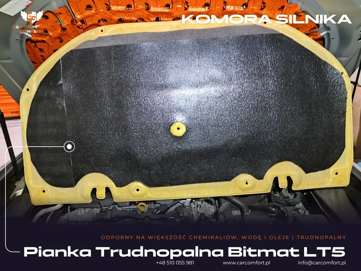 Pianka Bitmat LT5 na masce silnika Toyota Camry.