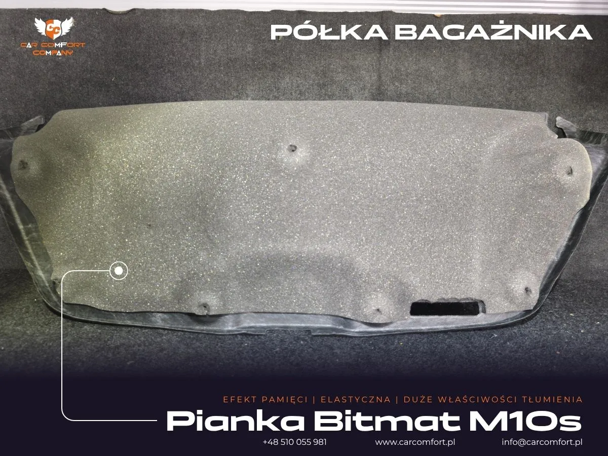 Pianka Bitmat M5s na tapicerce tylnej klapy bagażnika Toyota Camry.