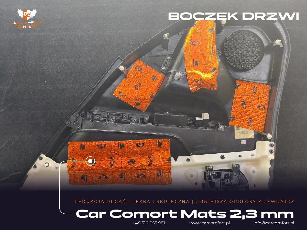 Wygłuszanie boczków drzwi matą Car Comfort Mats w Subaru XV.
