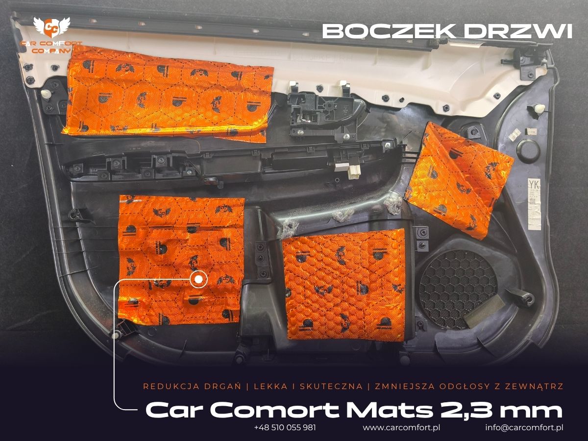 Wygłuszanie boczków drzwi matą Car Comfort Mats w Subaru XV.
