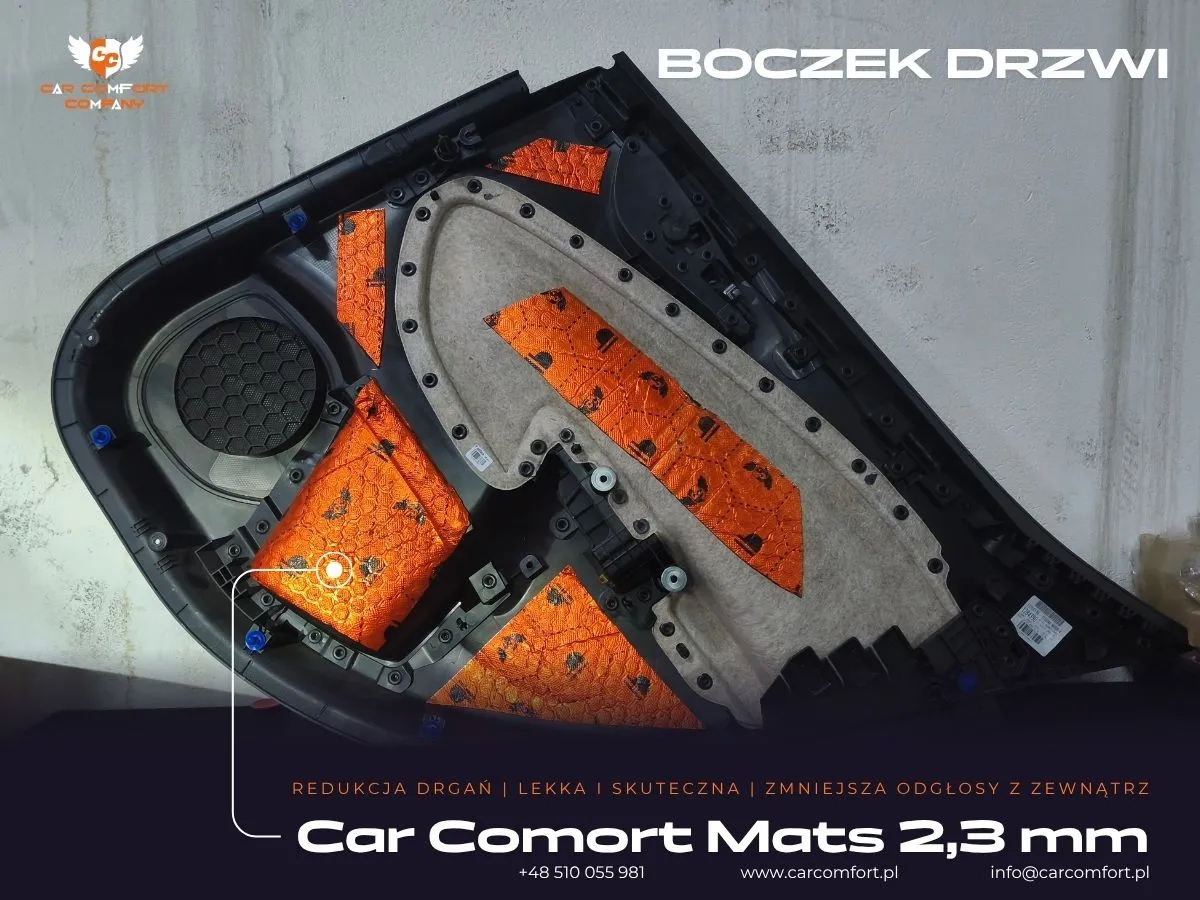 Wygłuszanie boczków drzwi matą Car Comfort Mats w Opel Astra K.