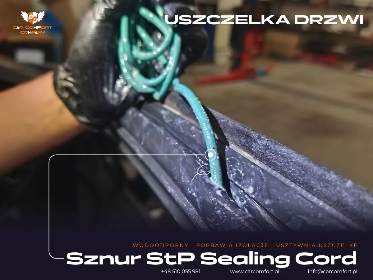 StP Sealing Cord w trakcie aplikacji w profilu uszczelki drzwiowej Opel Astra K.