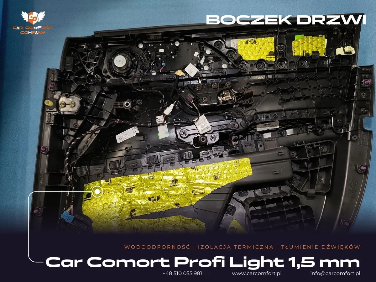 Boczki drzwi Mercedes GLE wyciszone Bitmat M10s – eliminacja trzasków