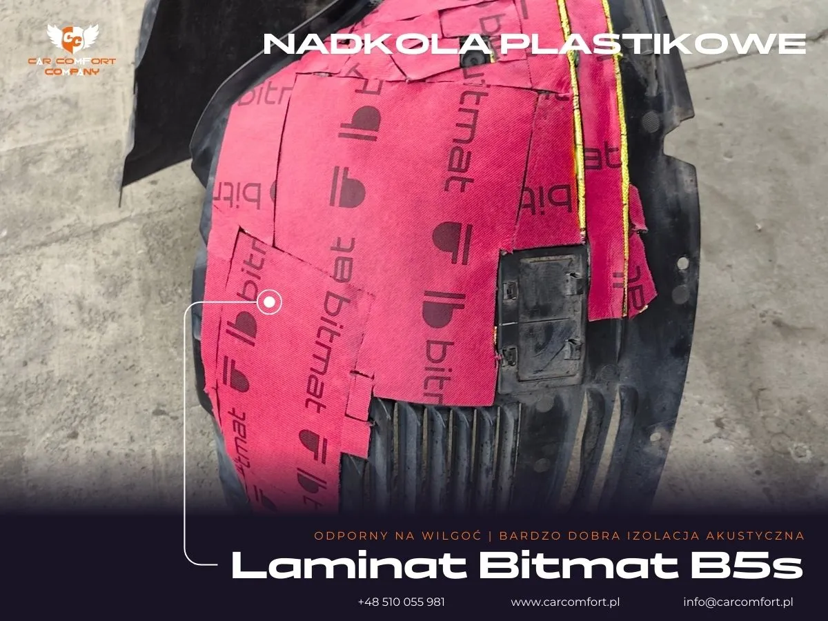 Plastikowe nadkola Mercedes GLE wyciszenie Bitmat B5s