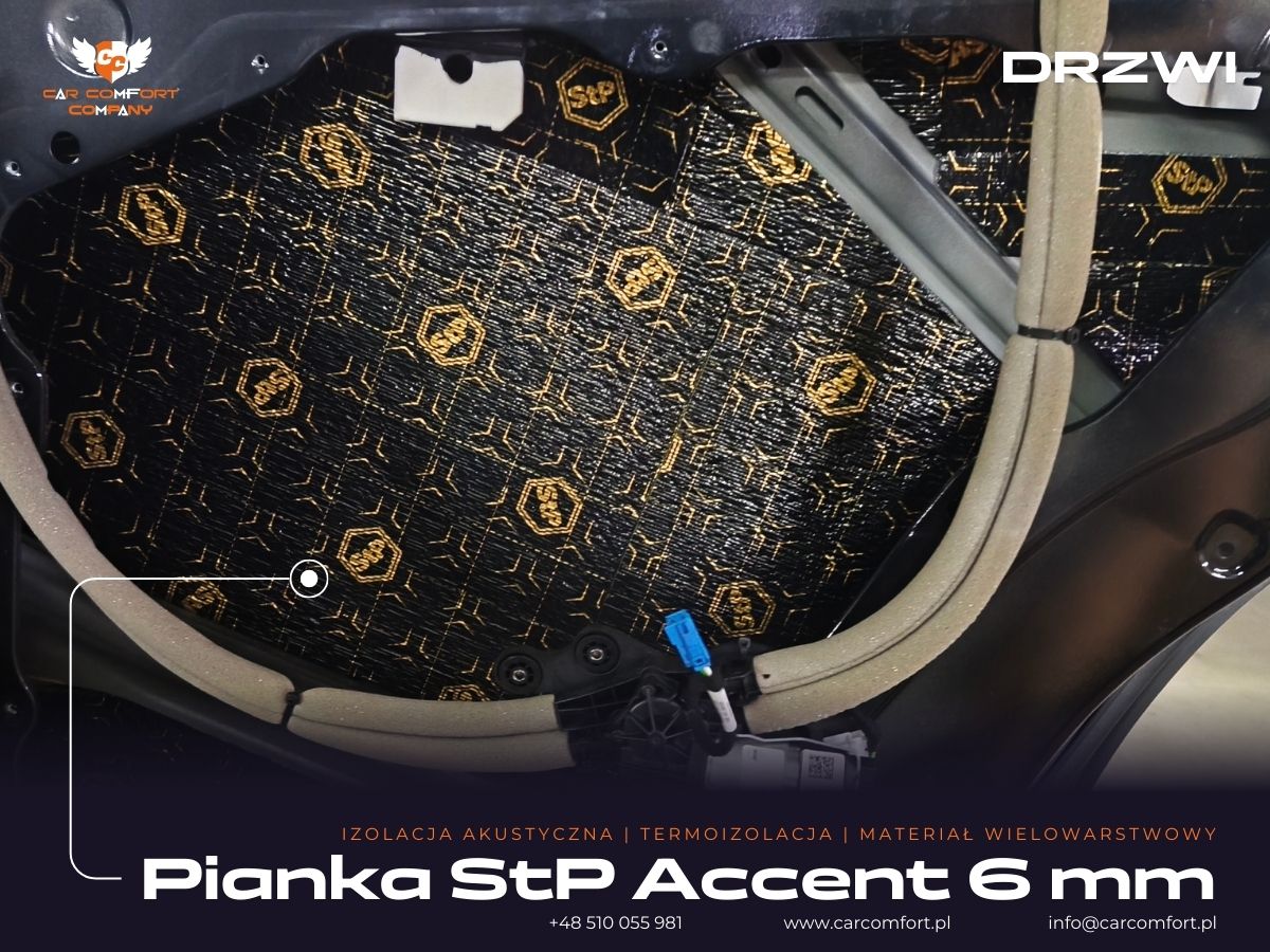 Mercedes GLE drzwi druga warstwa StP Accent 6 mm – redukcja drgań