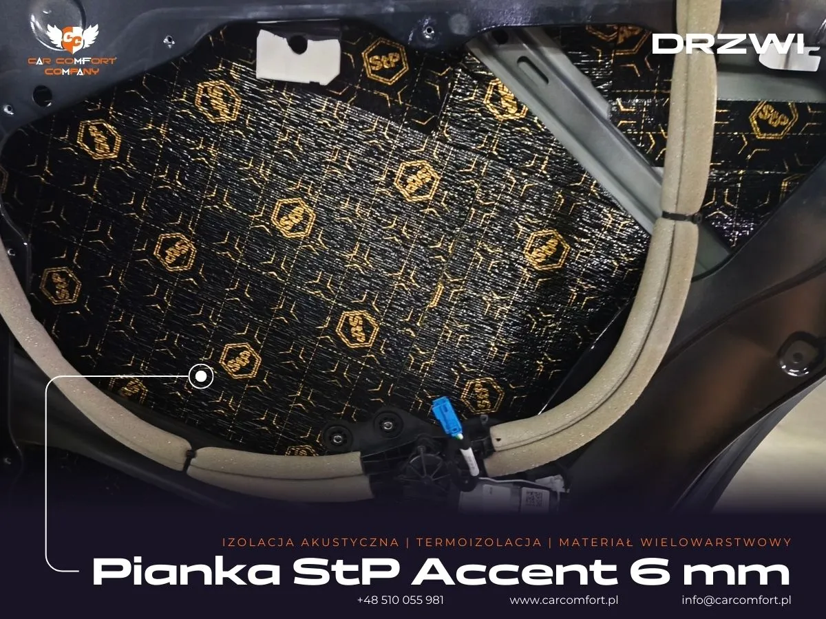 Mercedes GLE drzwi druga warstwa StP Accent 6 mm – redukcja drgań