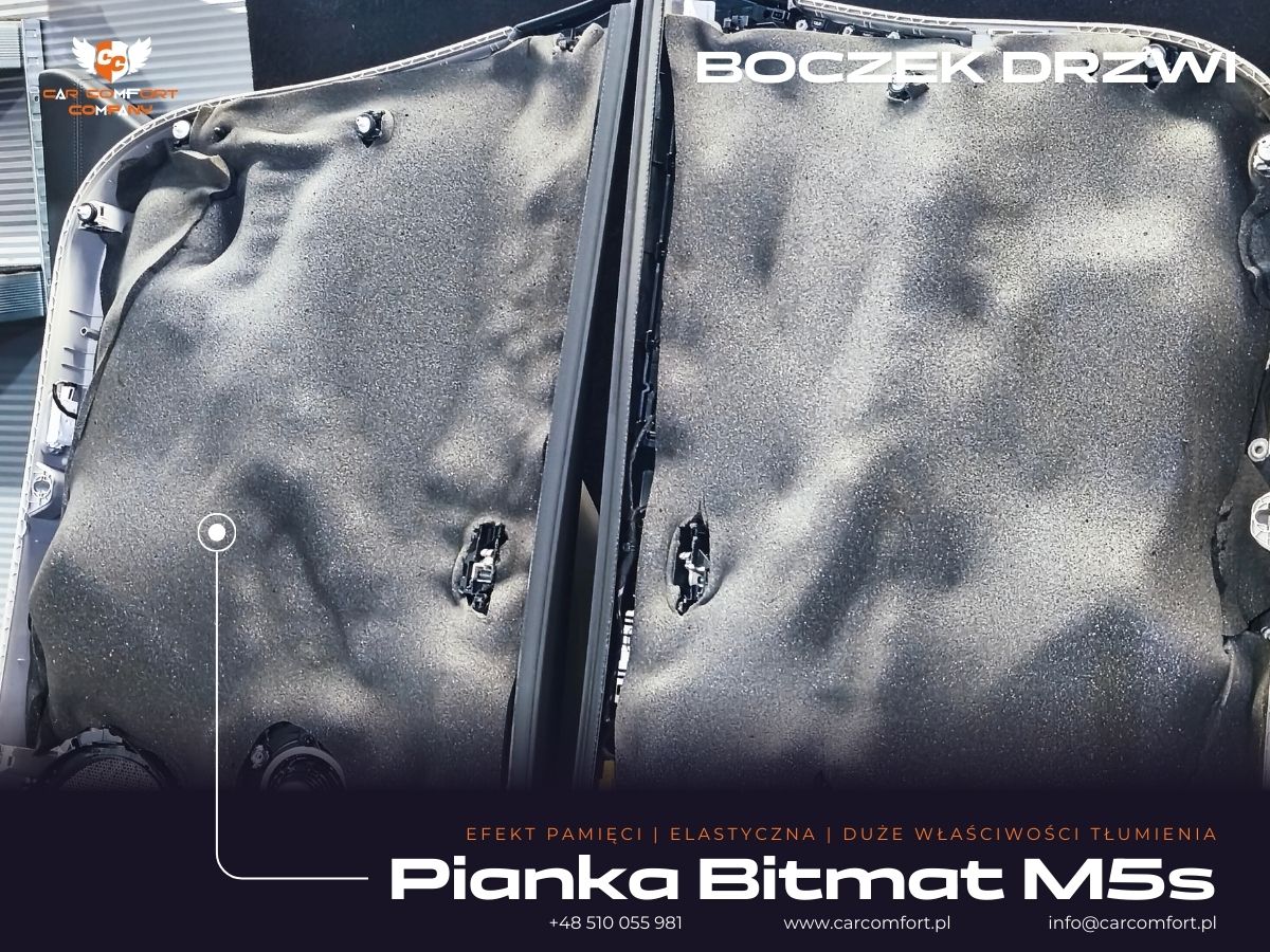 BMW 5 G30 wygłuszenie drzwi pianka M5s Memory Foam 5 mm – boczek drzwi