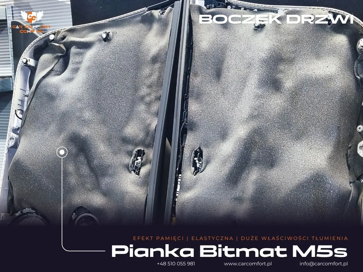 BMW 5 G30 wygłuszenie drzwi pianka M5s Memory Foam 5 mm – boczek drzwi