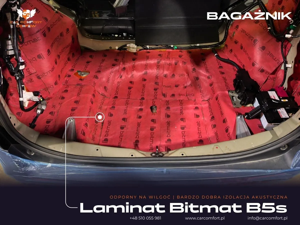 Wygłuszenie bagażnika Toyota RAV4 mata butylowa i Bitmat M10s