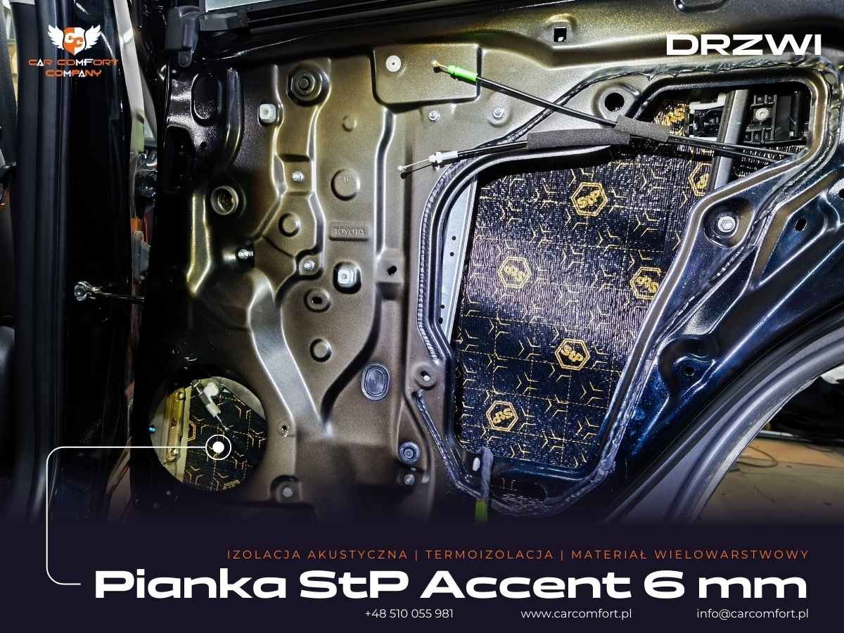 Toyota RAV4 drzwi druga warstwa StP Accent 6 mm – redukcja drgań