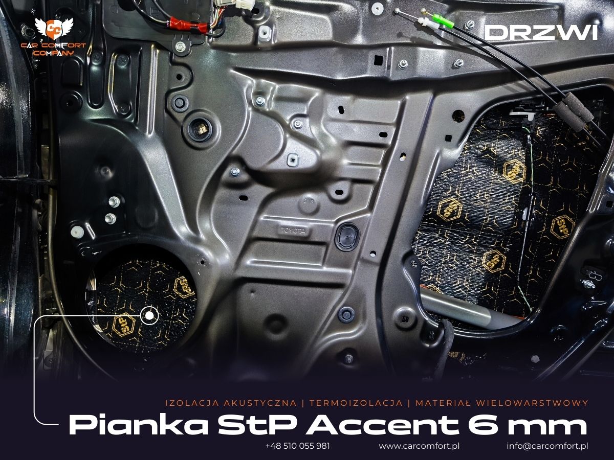 Toyota RAV4 drzwi druga warstwa StP Accent 6 mm – redukcja drgań