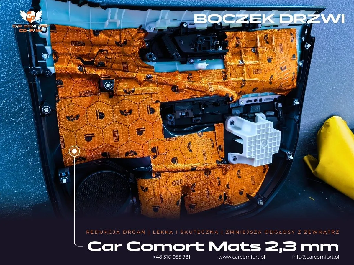 oczki drzwi Toyota RAV4 wyciszone Bitmat M10s – eliminacja trzasków