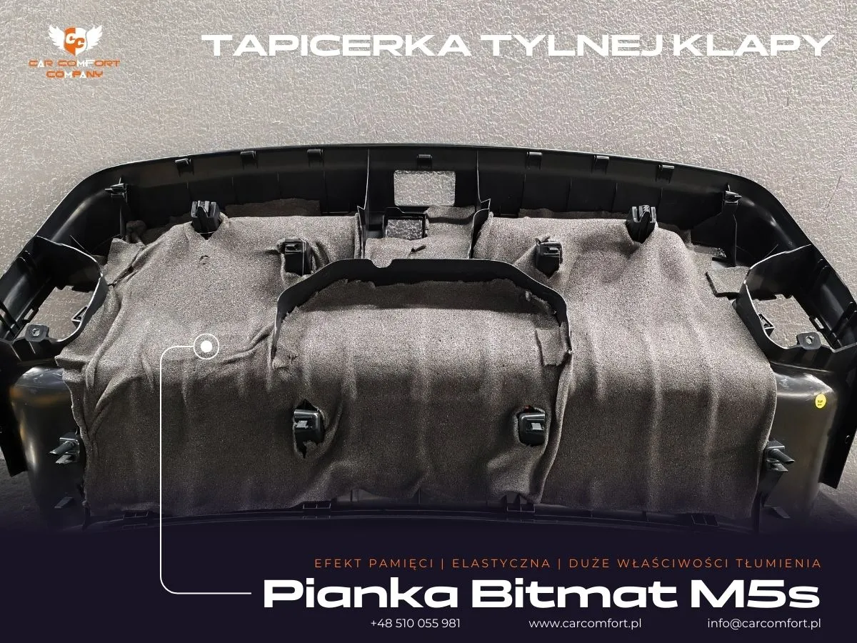 Tapicerka klapy Audi A5 wyciszona Bitmat M5s