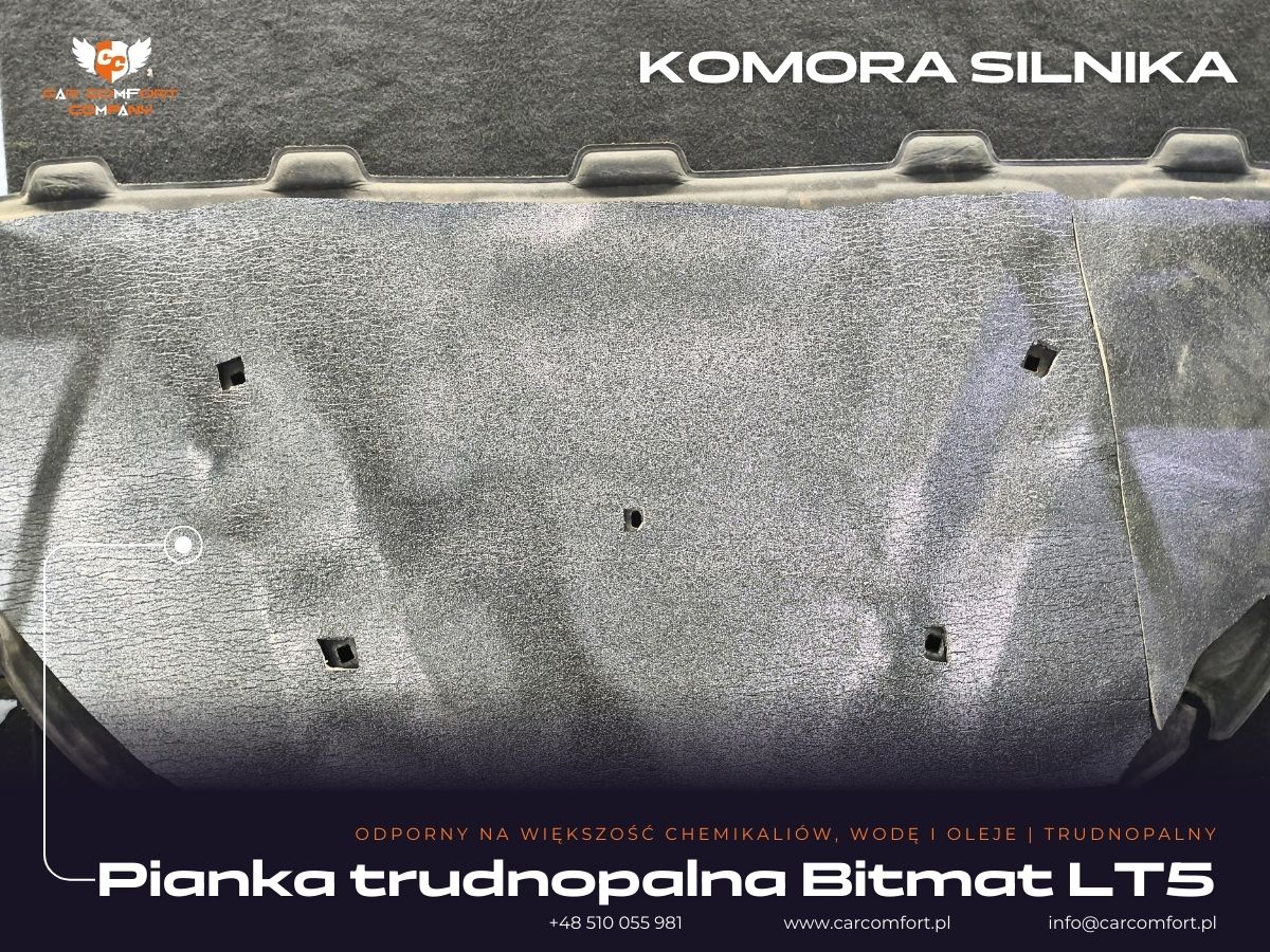 Audi A5 wygłuszenie maski silnika Car Comfort Mats 2,3 mm i Bitmat LT5