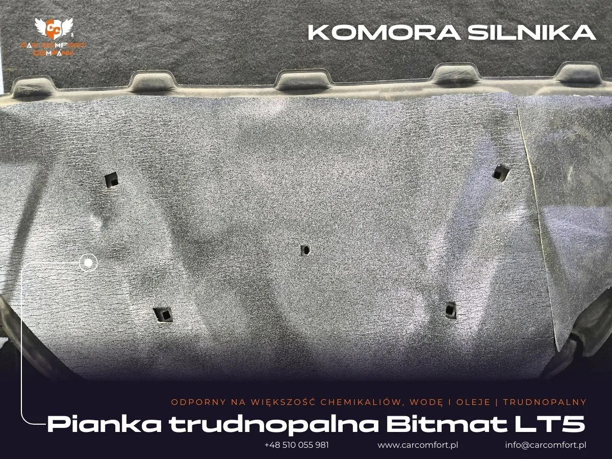 Audi A5 wygłuszenie maski silnika Car Comfort Mats 2,3 mm i Bitmat LT5