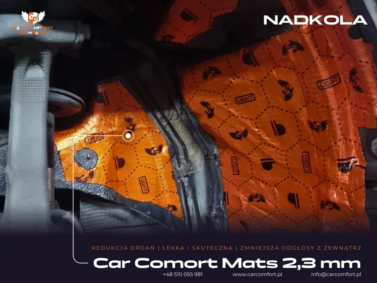 Metalowe nadkola Audi A5 wyciszenie StP Noise Liquidator