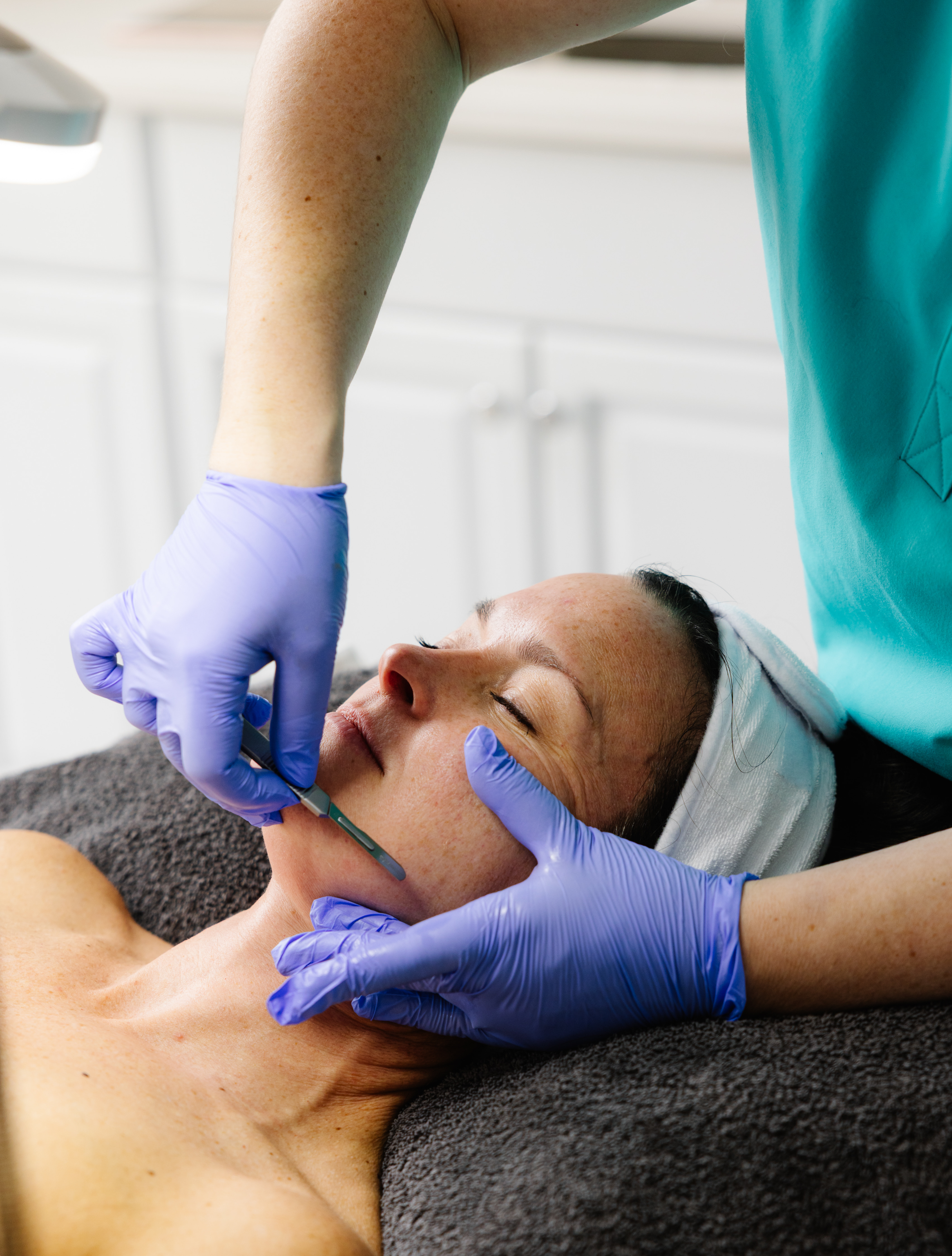 Technician performing PRP Injection for hair growth