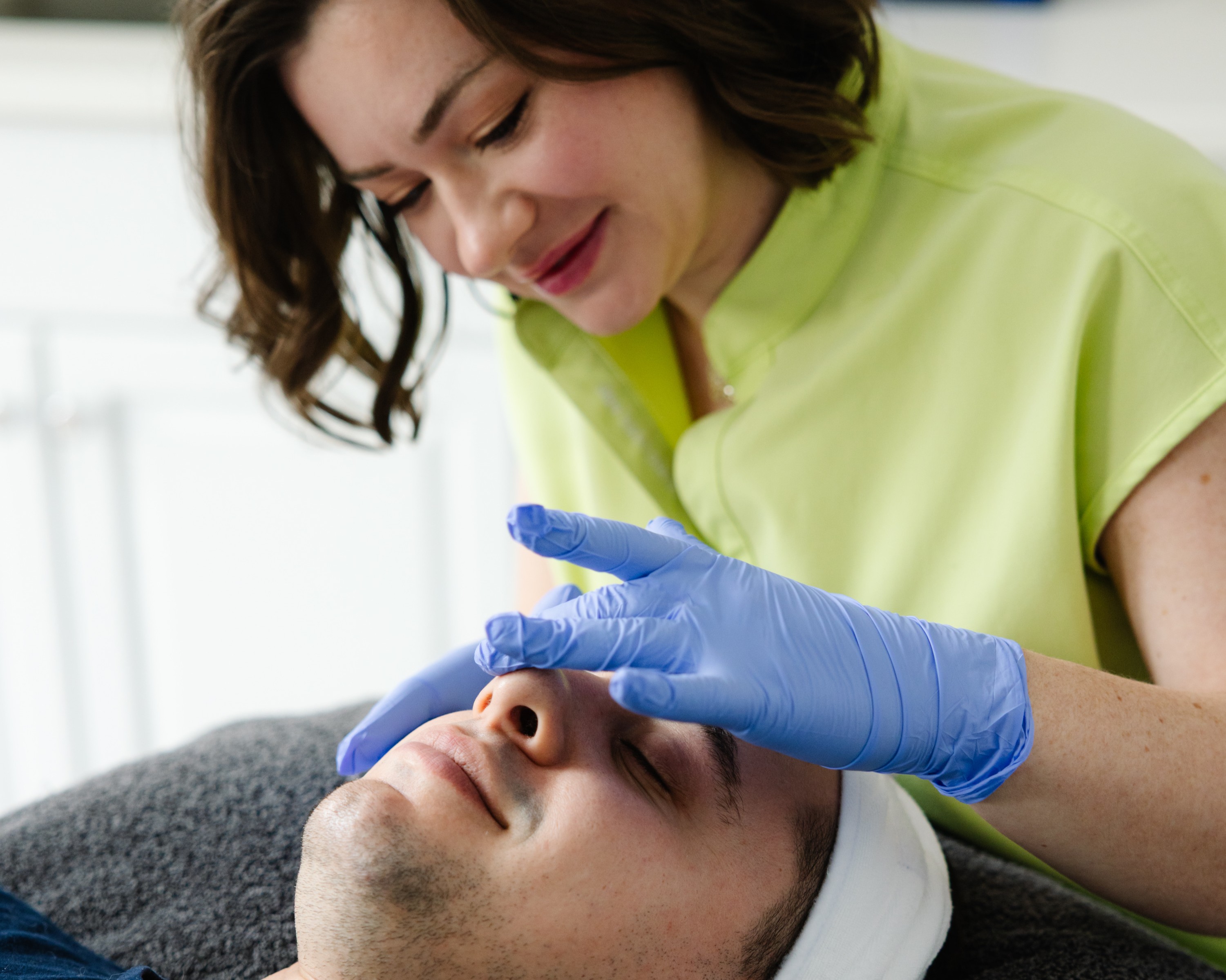 Technician performing PRP Injection for hair growth