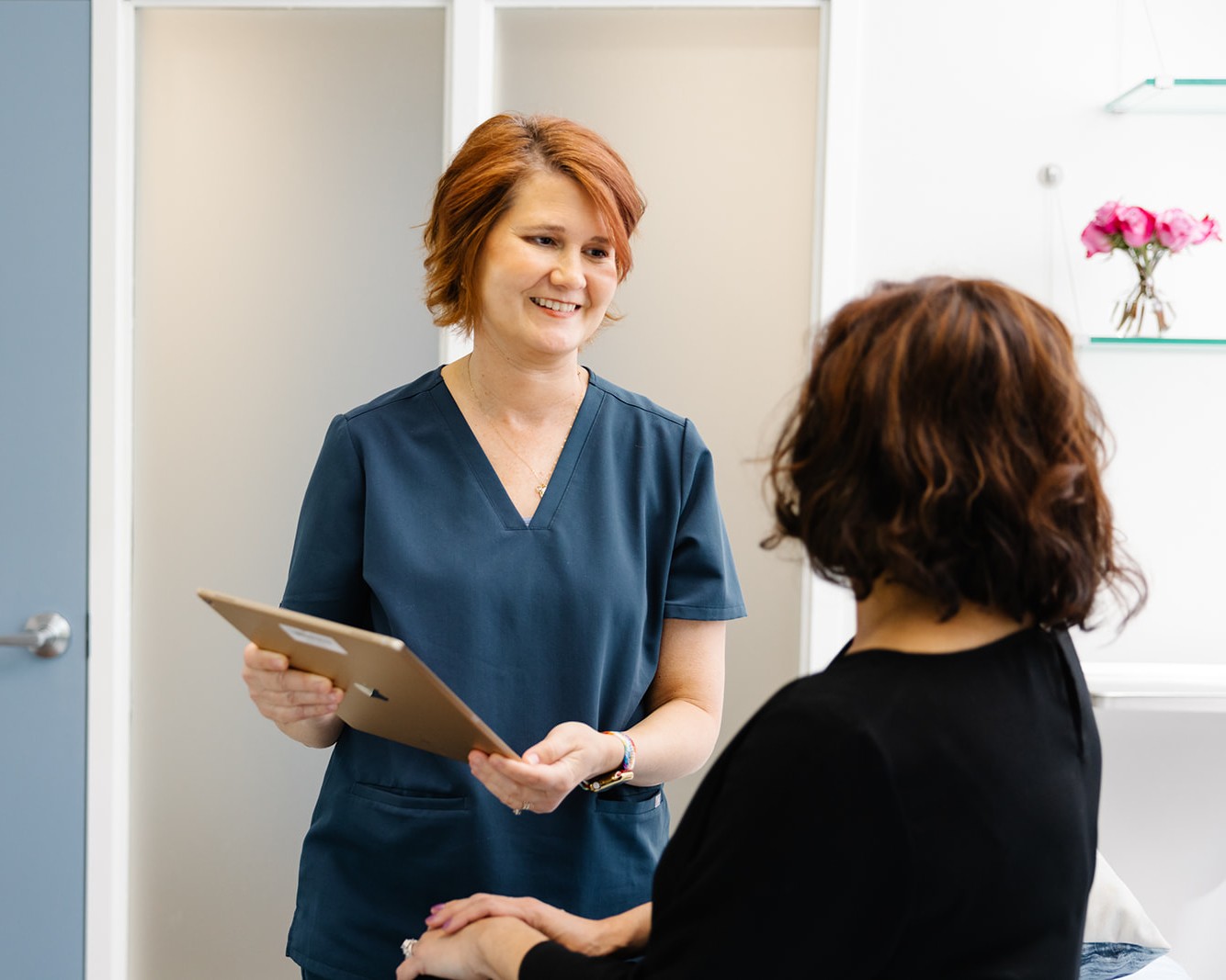 Technician performing PRP Injection for hair growth