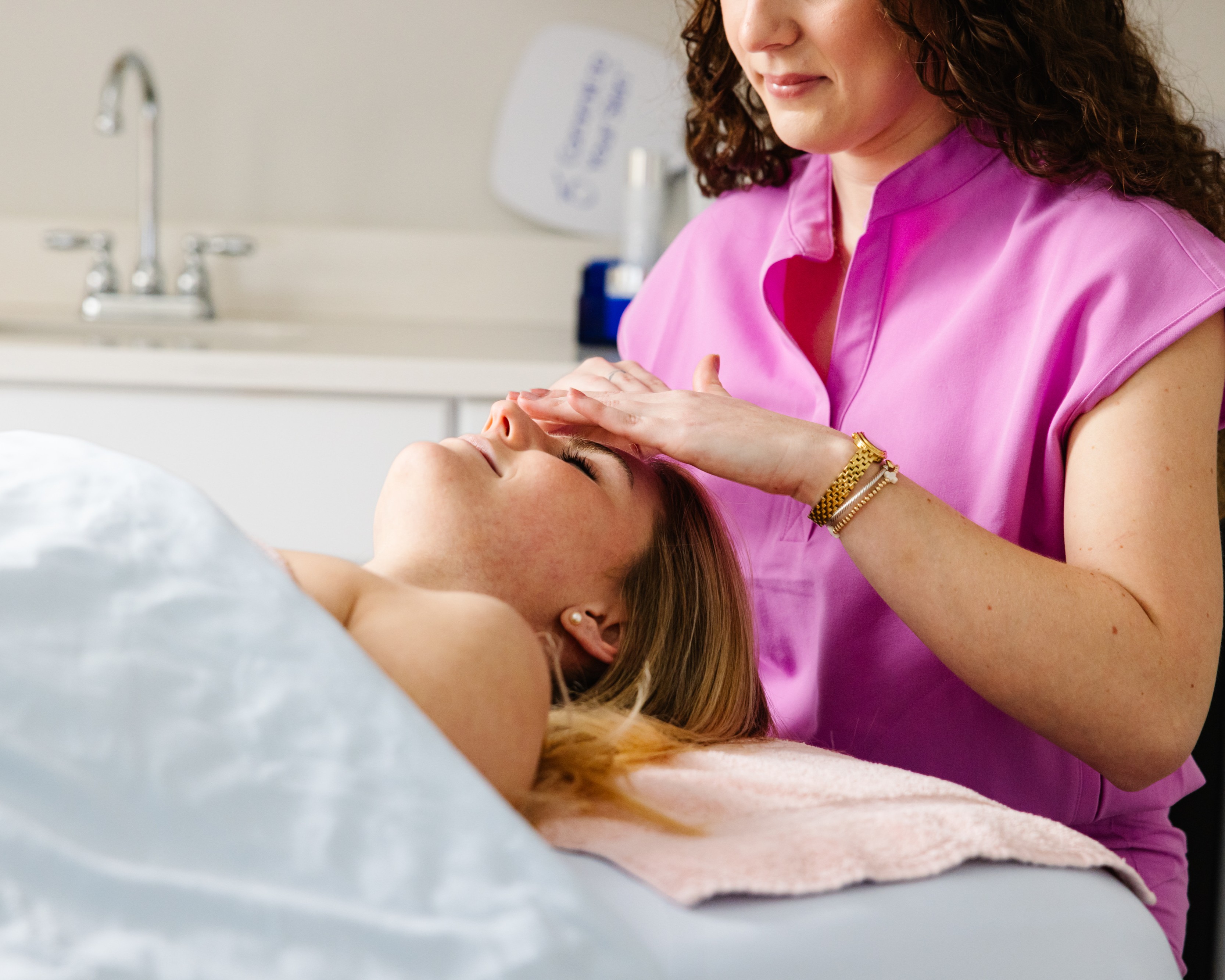 Technician performing PRP Injection for hair growth