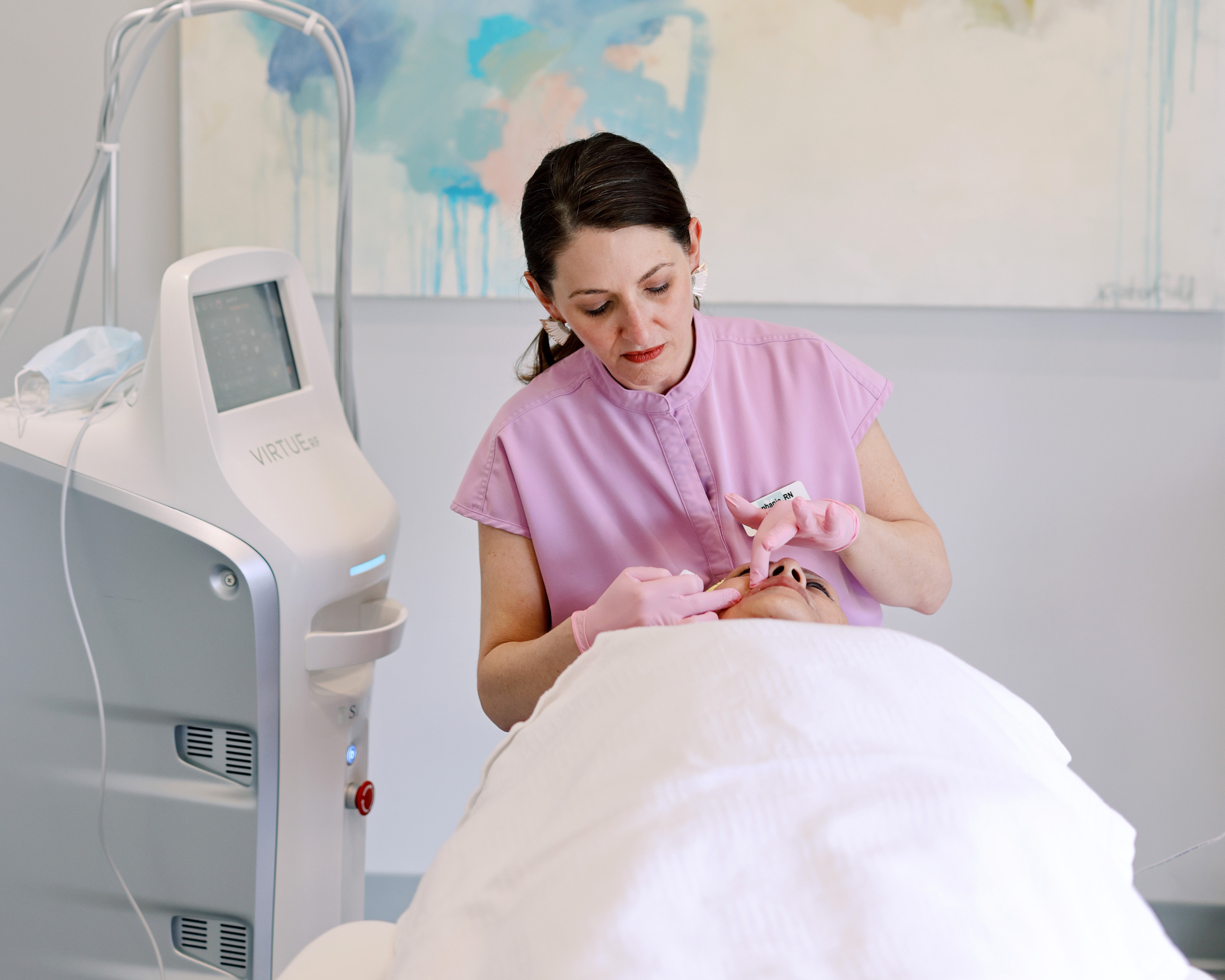 Technician performing PRP Injection for hair growth