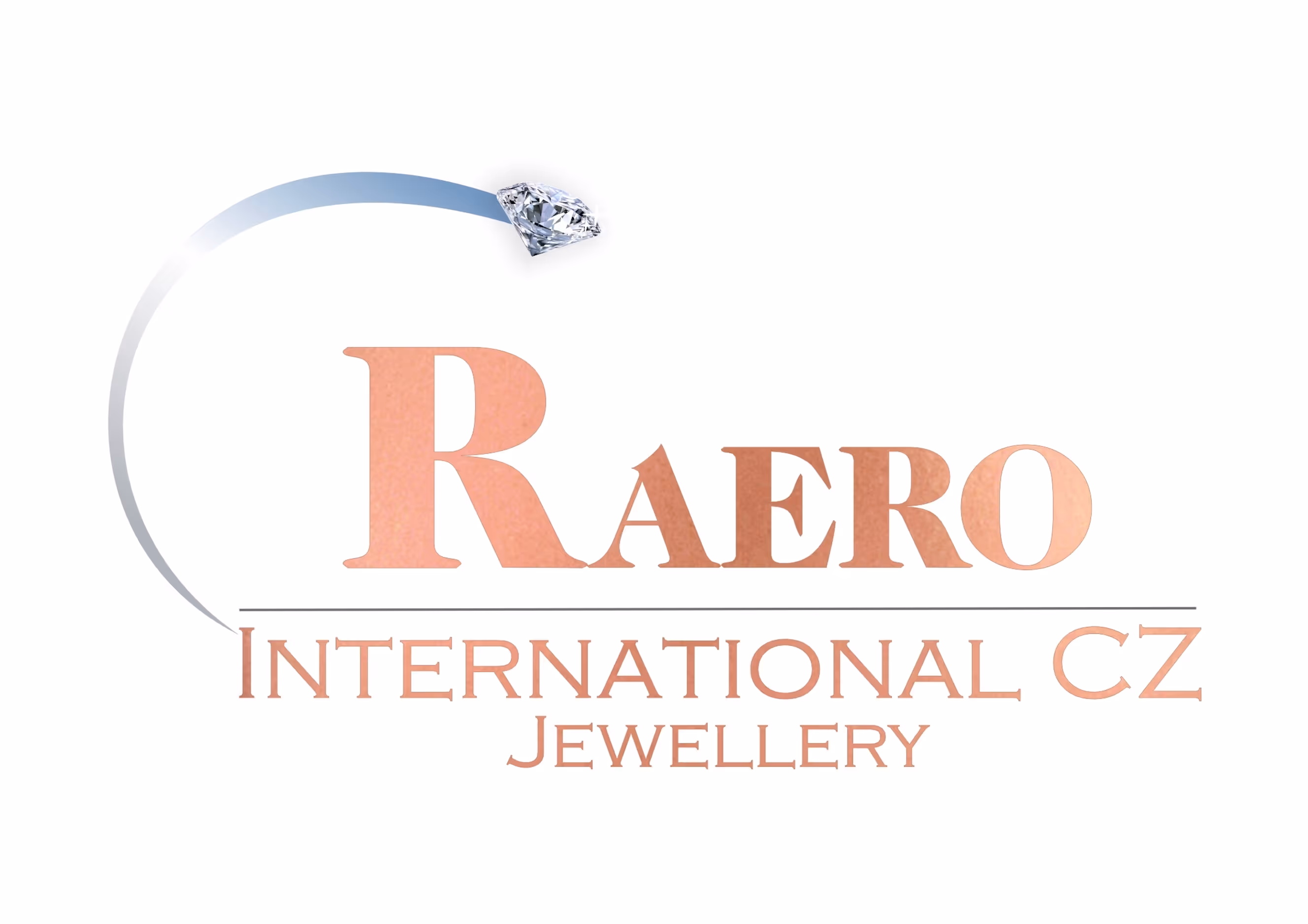Raero International CZ Jewellery logo with a diamond graphic above the letter R.
