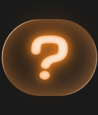 Orange question mark icon for help, query, or information request.