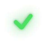 Green checkmark icon for successful status or confirmation.