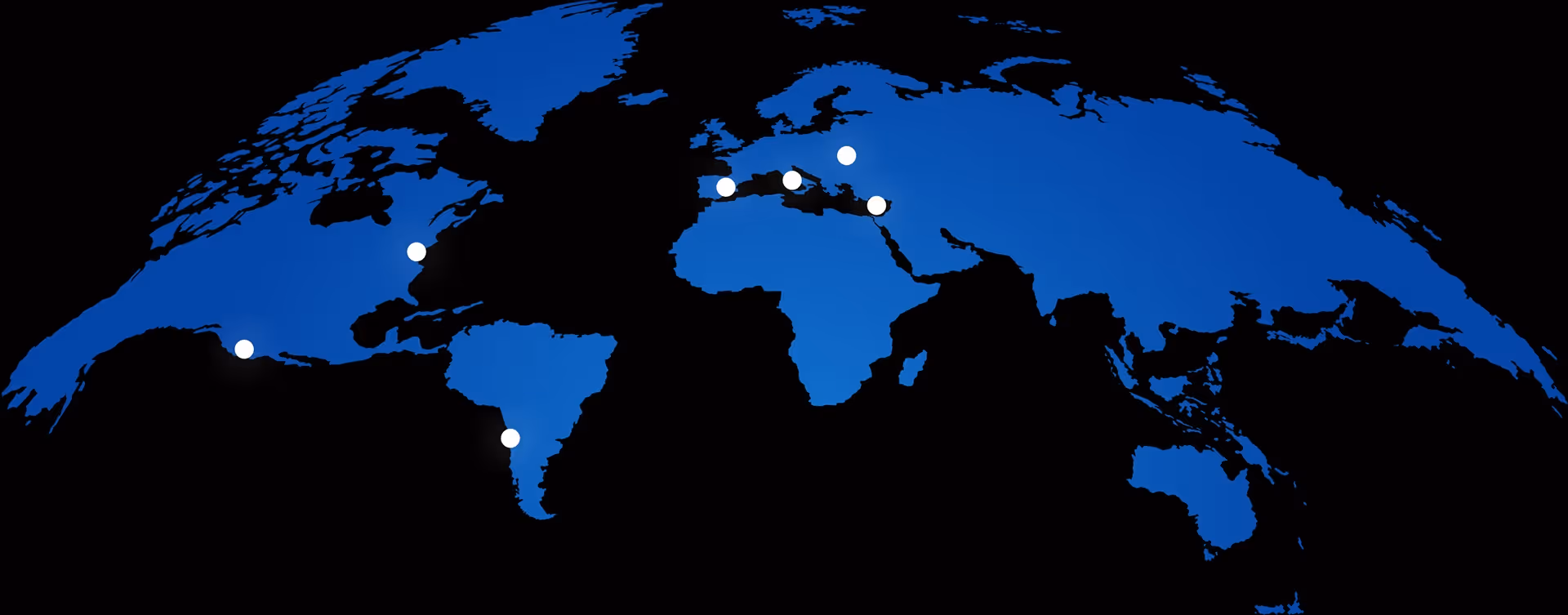 Interactive world map illustration with location markers for websites