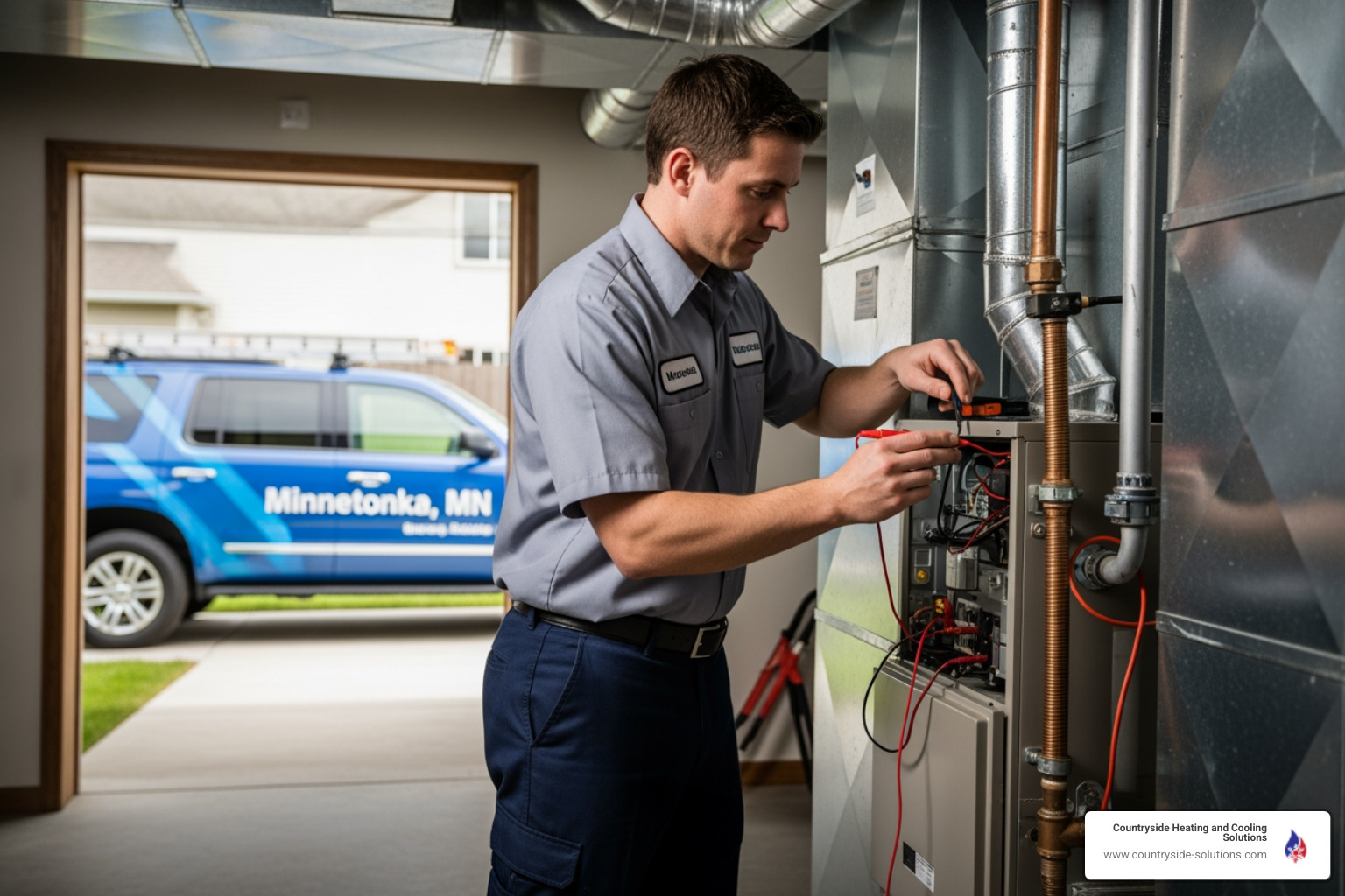 Infographic showing common furnace warning signs, typical causes, and when to call a pro in Minnesota - furnace repair in