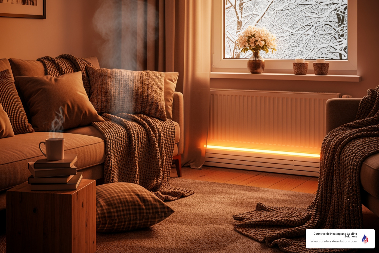 cozy home interior with boiler heating system - best boiler repair in wayzata, mn