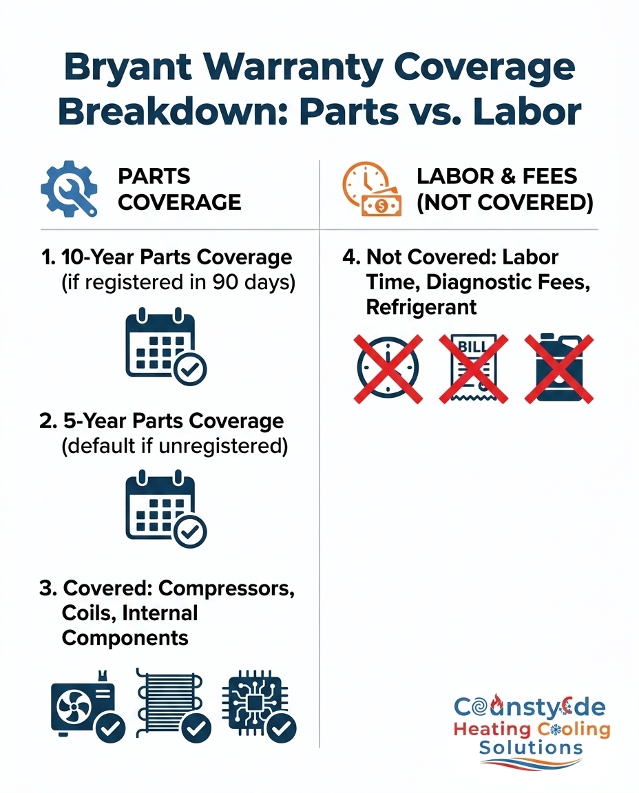 Bryant Warranty Coverage Breakdown: Parts vs. Labor