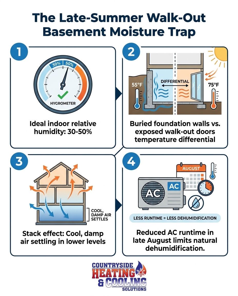 The Late-Summer Walk-Out Basement Moisture Trap