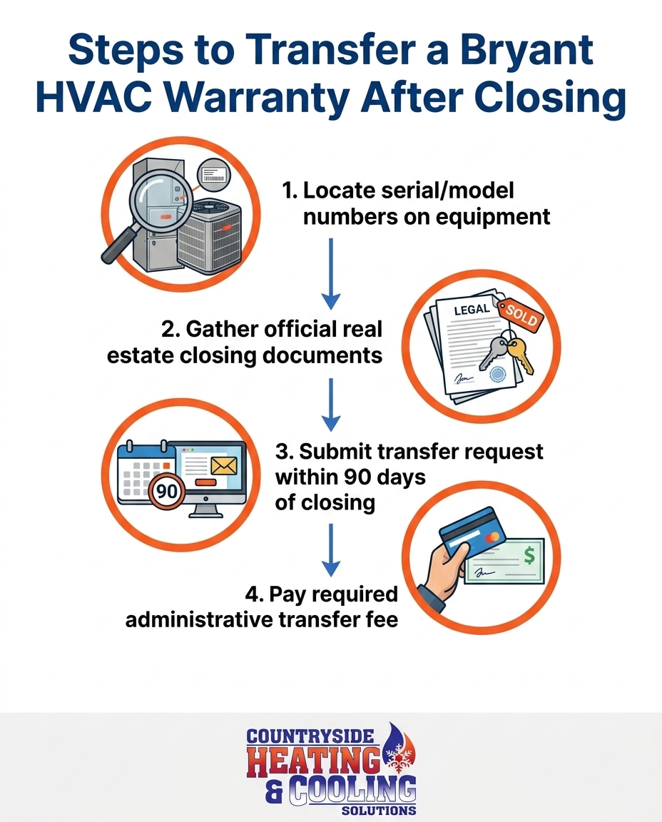 Steps to Transfer a Bryant HVAC Warranty After Closing