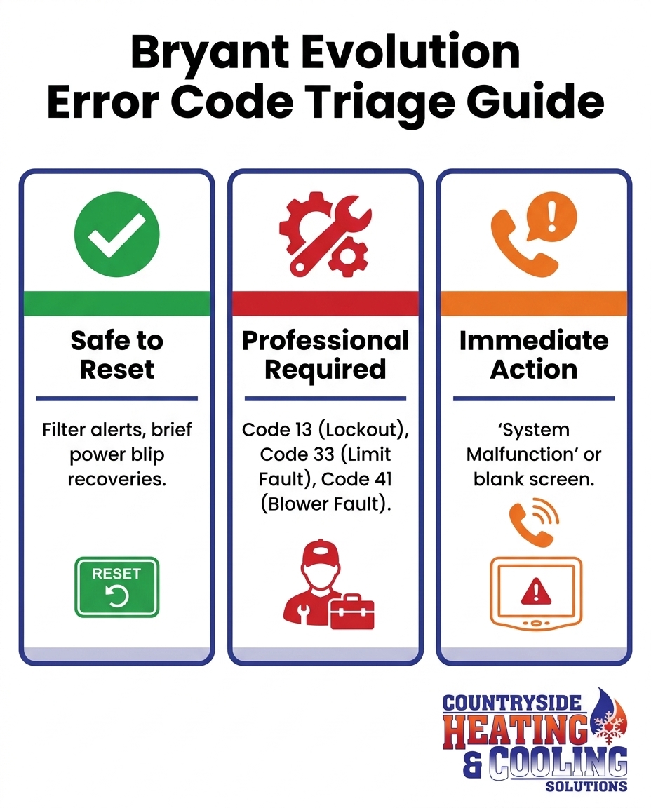Bryant Evolution Error Code Triage Guide