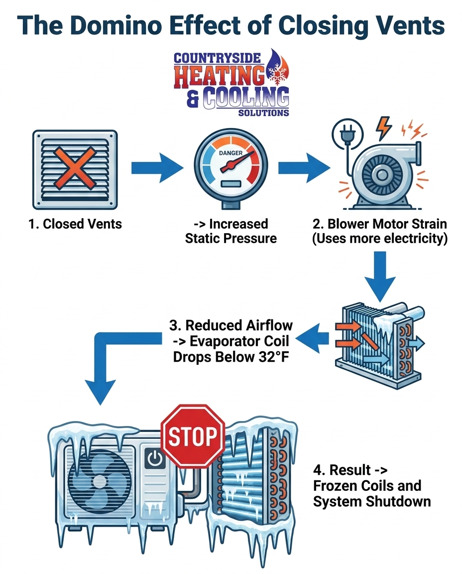 The Domino Effect of Closing Vents