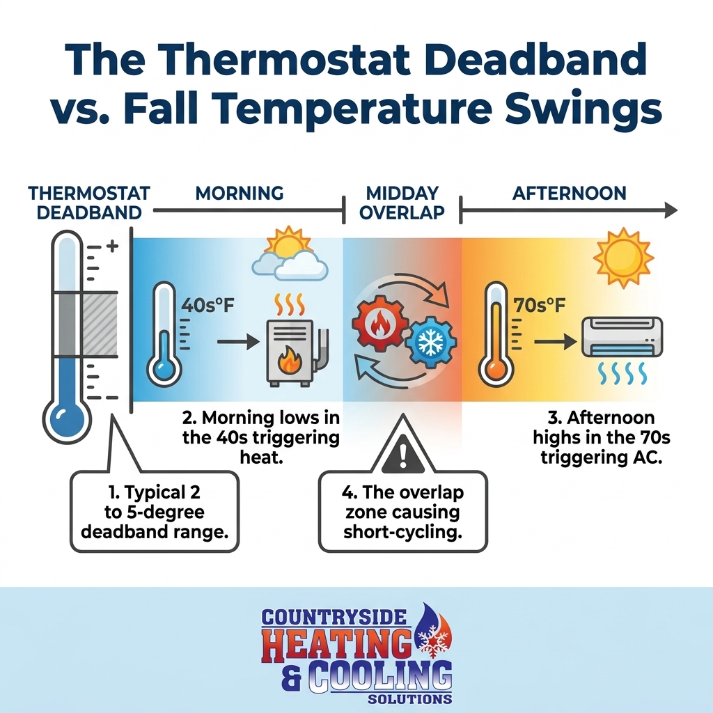 The Thermostat Deadband vs. Fall Temperature Swings
