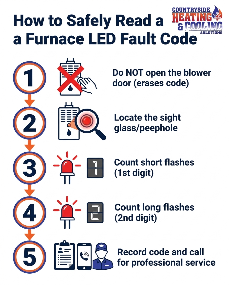 How to Safely Read a Furnace LED Fault Code