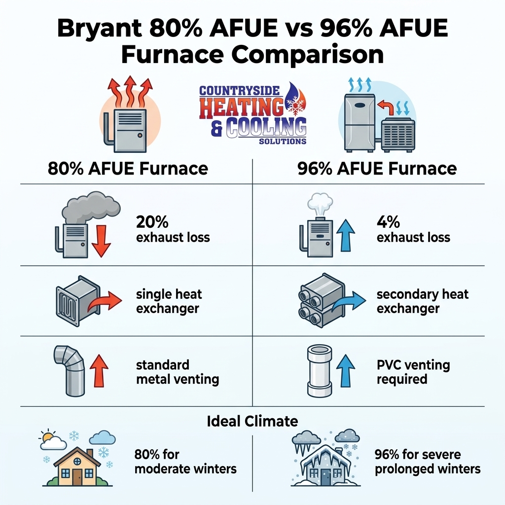 Bryant 80% AFUE vs 96% AFUE Furnace Comparison