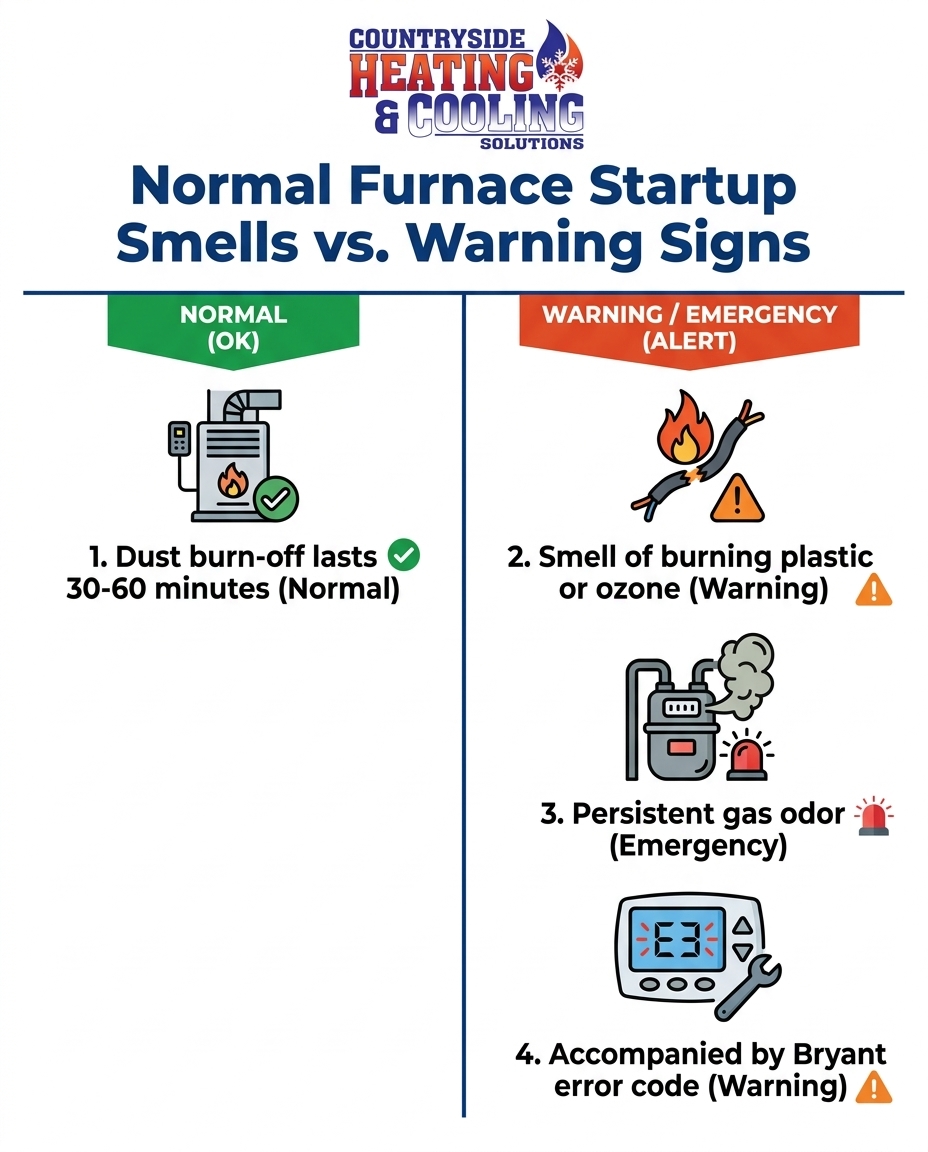 Normal Furnace Startup Smells vs. Warning Signs