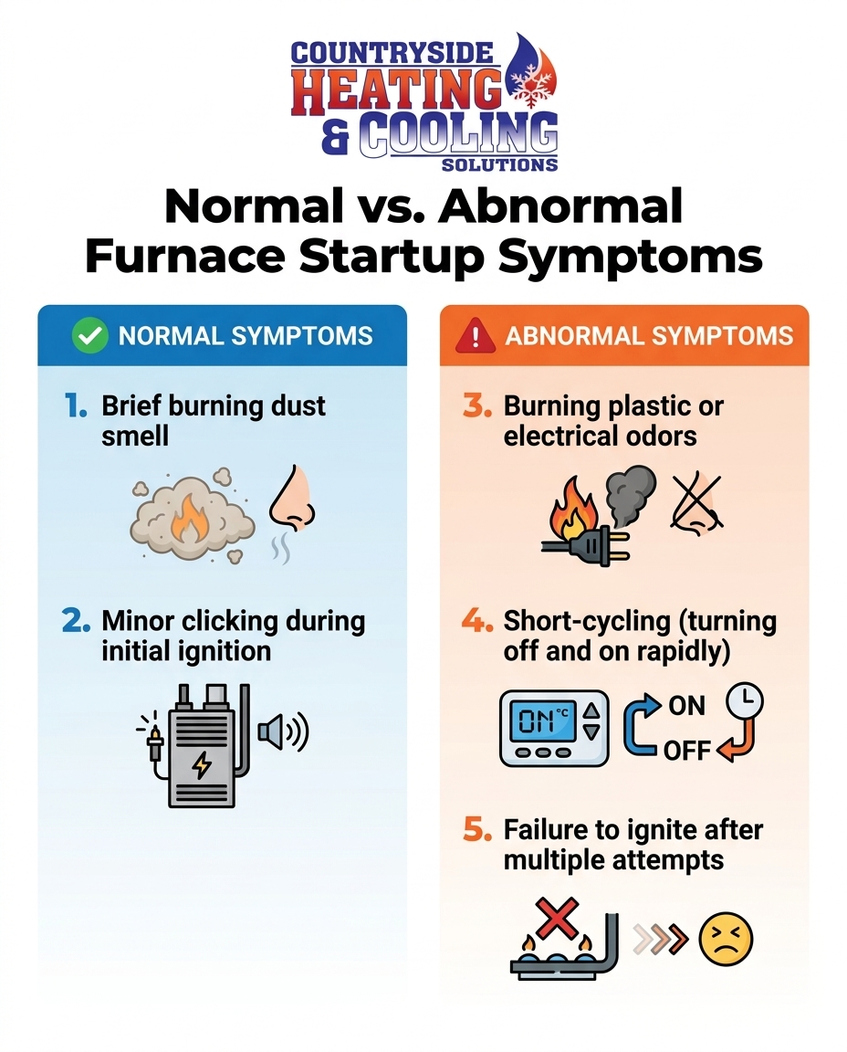 Normal vs. Abnormal Furnace Startup Symptoms