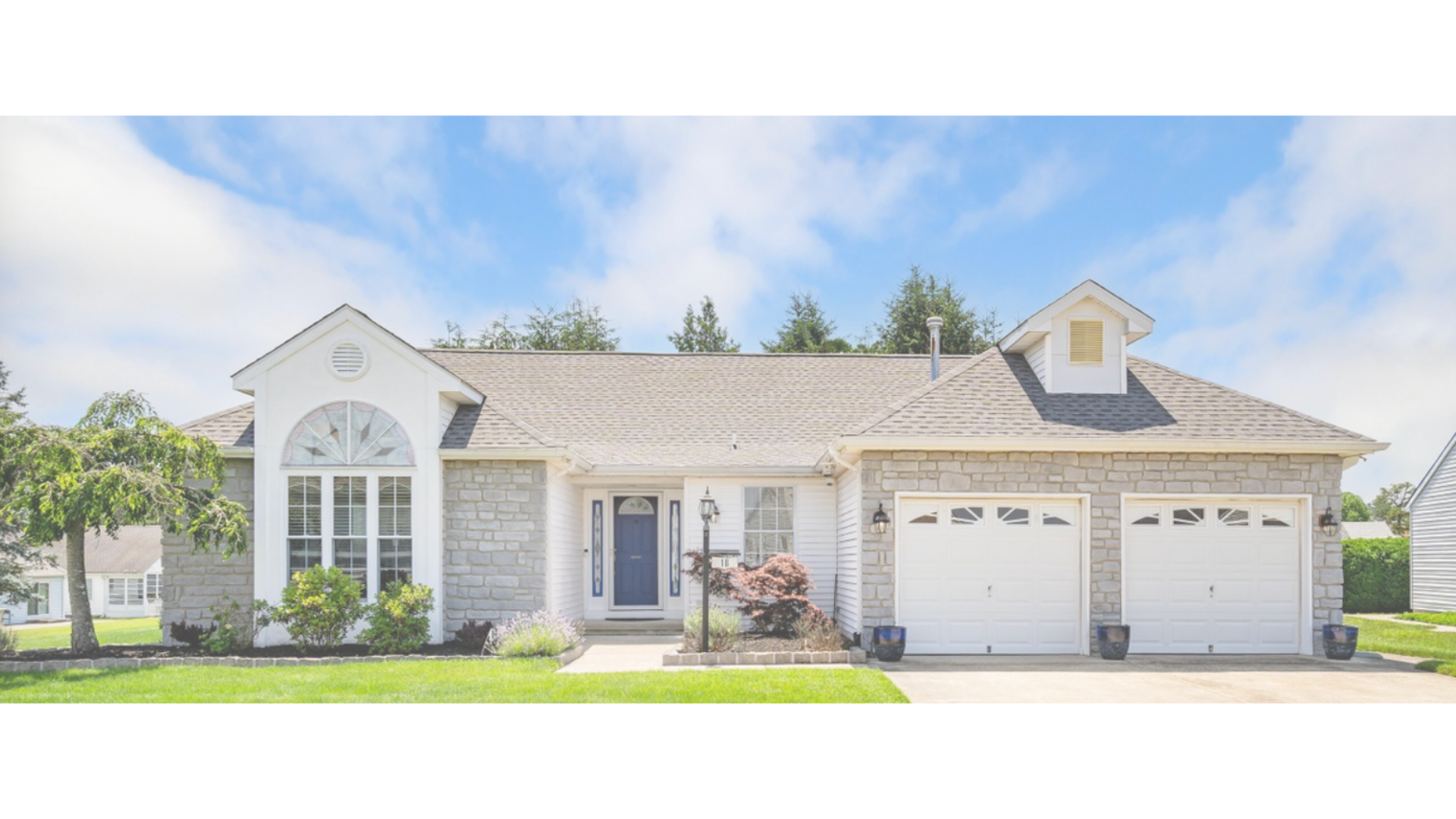 Charming ranch-style home with stone facade and double garage in Holiday Heights, NJ – J.A.Y. Construction is a premier choice for construction services in the area.