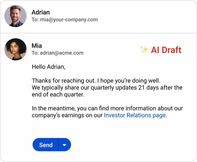 AI reply assistant
