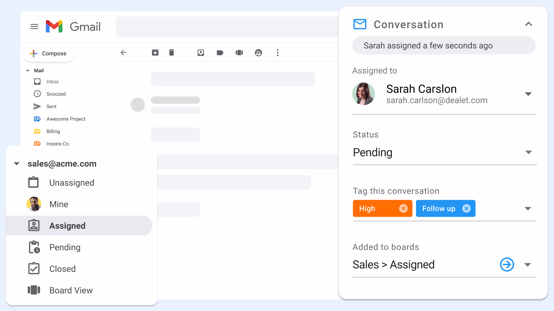 Shared Inbox sales@