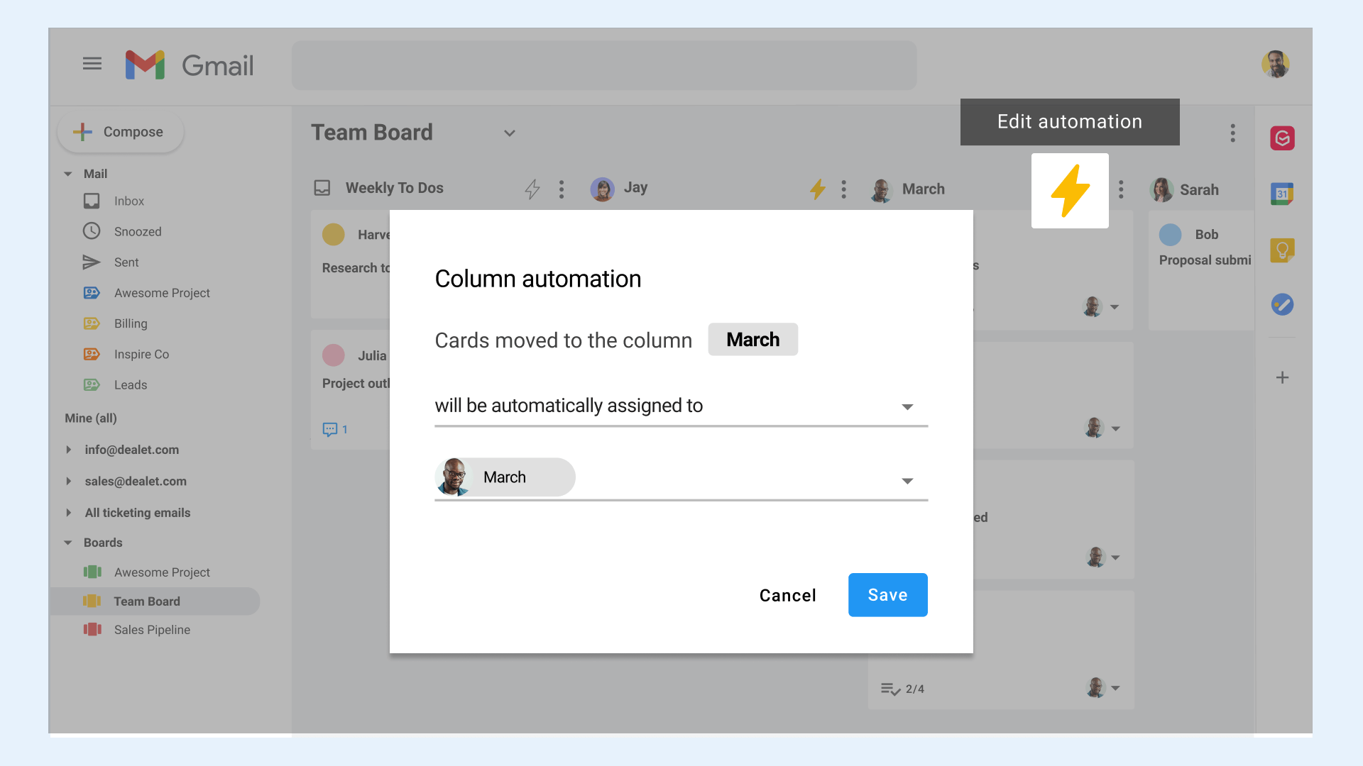 Kanban Board workflows automation