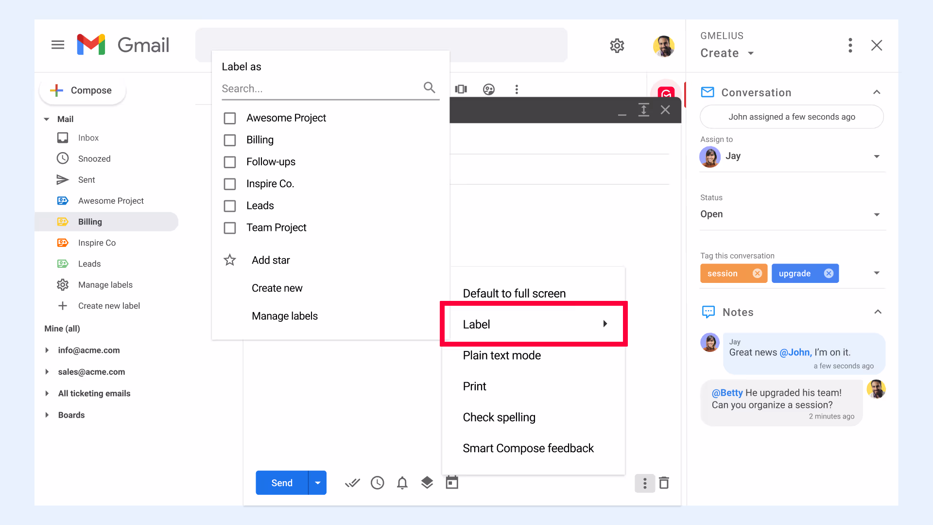 Add labels